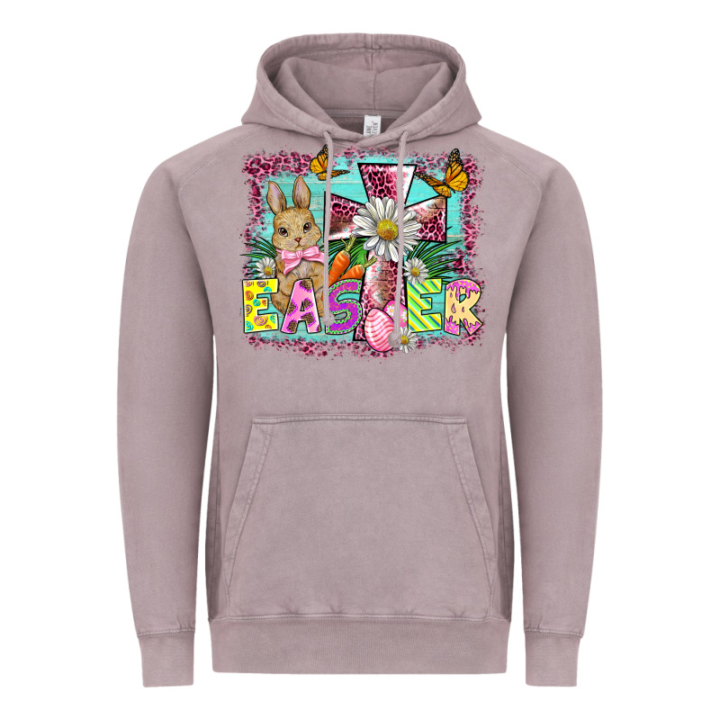 Easter Cross Background Vintage Hoodie by BarkalooDesign | Teevron