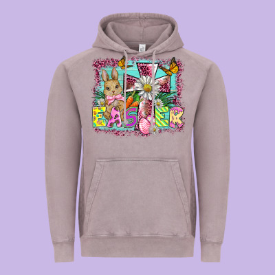 Easter Cross Background Vintage Hoodie Designed By Barkaloodesign