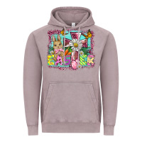 Vintage Zinc easter cross background Vintage Hoodie - BarkalooDesign