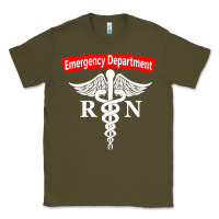 Army Green emergency department nursing er registered nurse rn caduceus raglan ba Classic Tee - linhVisuals