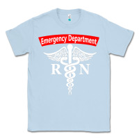 Dusty Blue emergency department nursing er registered nurse rn caduceus raglan ba Classic Tee - linhVisuals