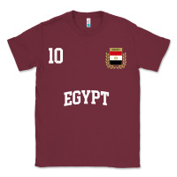 Burgundy egypt team sports number 10 soccer egyptian flag t shirt Classic Tee - linhVisuals