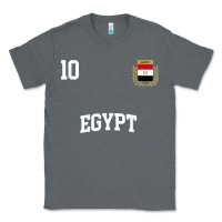 Charcoal Heather egypt team sports number 10 soccer egyptian flag t shirt Classic Tee - linhVisuals