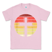 Bubblegum Pink jesus cross retro style vintage t shirt Classic Tee - linhVisuals