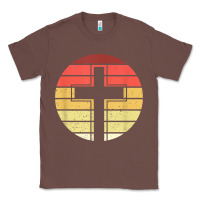 Chestnut jesus cross retro style vintage t shirt Classic Tee - linhVisuals