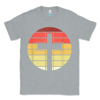 Heather Grey jesus cross retro style vintage t shirt Classic Tee - linhVisuals