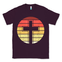 Plum jesus cross retro style vintage t shirt Classic Tee - linhVisuals