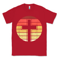 Red jesus cross retro style vintage t shirt Classic Tee - linhVisuals