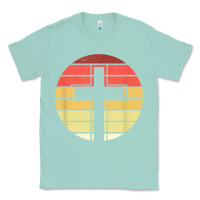 Seafoam jesus cross retro style vintage t shirt Classic Tee - linhVisuals