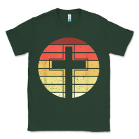Sports Green jesus cross retro style vintage t shirt Classic Tee - linhVisuals