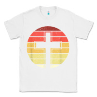 White jesus cross retro style vintage t shirt Classic Tee - linhVisuals