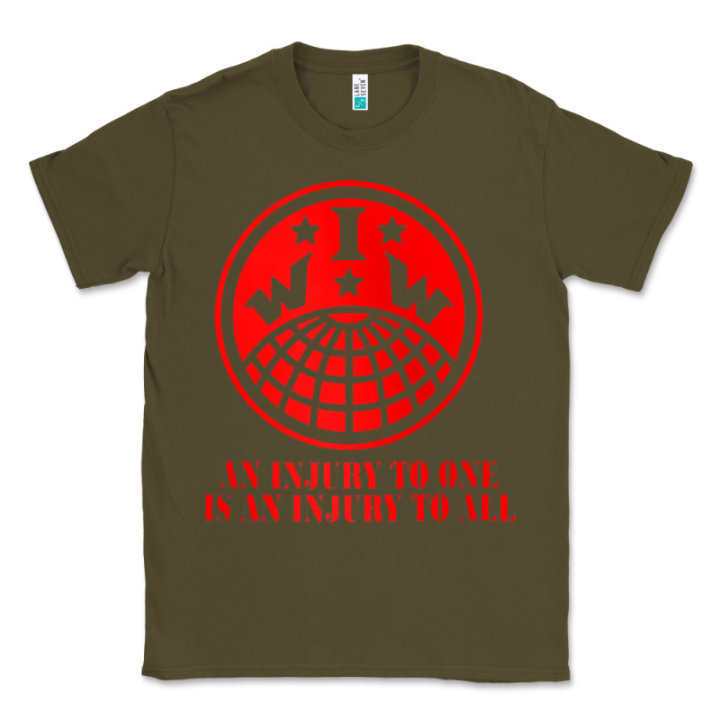 Iww Injury One Is Injury To All Front And Back Red Zip Hoodie Classic Tee by linhVisuals | Teevron
