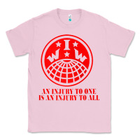 Bubblegum Pink iww injury one is injury to all front and back red zip hoodie Classic Tee - linhVisuals