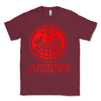 Burgundy iww injury one is injury to all front and back red zip hoodie Classic Tee - linhVisuals