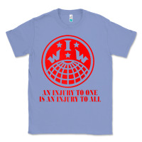 Colony Blue iww injury one is injury to all front and back red zip hoodie Classic Tee - linhVisuals