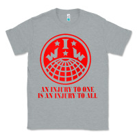 Heather Grey iww injury one is injury to all front and back red zip hoodie Classic Tee - linhVisuals