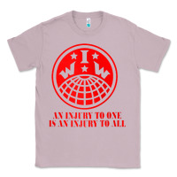 Lilac iww injury one is injury to all front and back red zip hoodie Classic Tee - linhVisuals