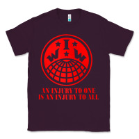 Plum iww injury one is injury to all front and back red zip hoodie Classic Tee - linhVisuals
