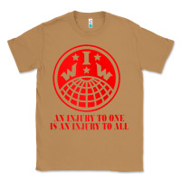 Toasted Coconut iww injury one is injury to all front and back red zip hoodie Classic Tee - linhVisuals
