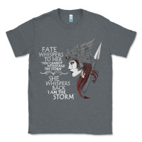 Charcoal Heather fate whispers to her you cannot withstand the storm t shirt Classic Tee - linhVisuals