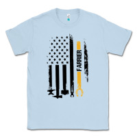 Dusty Blue farrier, horse lovers no hoof no horse barefoot father's day pullover Classic Tee - linhVisuals