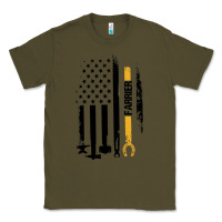 Army Green farrier, horse lovers no hoof no horse barefoot father's day pullover Classic Tee - linhVisuals