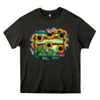 Asphalt wyoming map sunflower cactus serape Heavy Core Tee - RanaPortraitStore