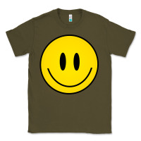 Army Green retro happy vibe smiley face happy face graphic sweatshirt Classic Tee - linhVisuals