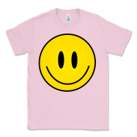 Bubblegum Pink retro happy vibe smiley face happy face graphic sweatshirt Classic Tee - linhVisuals