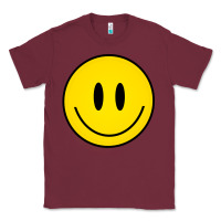 Burgundy retro happy vibe smiley face happy face graphic sweatshirt Classic Tee - linhVisuals