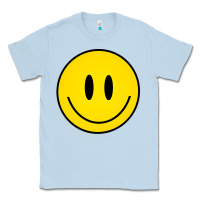 Dusty Blue retro happy vibe smiley face happy face graphic sweatshirt Classic Tee - linhVisuals