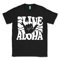 Black vintage live aloha state hawaiian islands shaka hawaii maui pullover h Classic Tee - linhVisuals