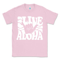 Bubblegum Pink vintage live aloha state hawaiian islands shaka hawaii maui pullover h Classic Tee - linhVisuals
