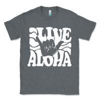 Charcoal Heather vintage live aloha state hawaiian islands shaka hawaii maui pullover h Classic Tee - linhVisuals
