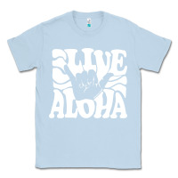 Dusty Blue vintage live aloha state hawaiian islands shaka hawaii maui pullover h Classic Tee - linhVisuals
