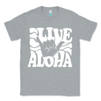 Heather Grey vintage live aloha state hawaiian islands shaka hawaii maui pullover h Classic Tee - linhVisuals