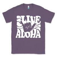 Lavender vintage live aloha state hawaiian islands shaka hawaii maui pullover h Classic Tee - linhVisuals