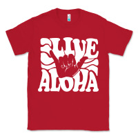 Red vintage live aloha state hawaiian islands shaka hawaii maui pullover h Classic Tee - linhVisuals