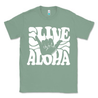 Sage vintage live aloha state hawaiian islands shaka hawaii maui pullover h Classic Tee - linhVisuals