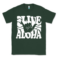 Sports Green vintage live aloha state hawaiian islands shaka hawaii maui pullover h Classic Tee - linhVisuals
