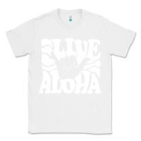 White vintage live aloha state hawaiian islands shaka hawaii maui pullover h Classic Tee - linhVisuals