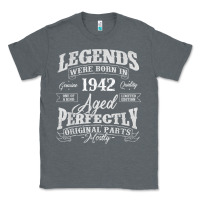 Charcoal Heather legends were born in 1942 year of birth birthday t shirt Classic Tee - linhVisuals