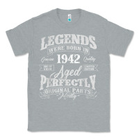 Heather Grey legends were born in 1942 year of birth birthday t shirt Classic Tee - linhVisuals