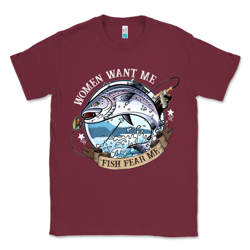 Funny Women Want Me, Fish Fishing Fear T Shirt Classic Tee by linhVisuals | Teevron