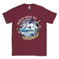 Burgundy funny women want me, fish fishing fear t shirt Classic Tee - linhVisuals