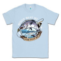 Dusty Blue funny women want me, fish fishing fear t shirt Classic Tee - linhVisuals