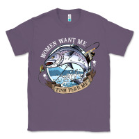 Lavender funny women want me, fish fishing fear t shirt Classic Tee - linhVisuals