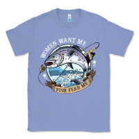 Colony Blue funny women want me, fish fishing fear t shirt Classic Tee - linhVisuals