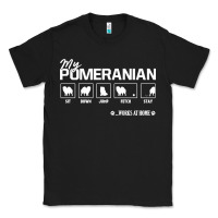 Black dog pomeranian cute dog puppy pet black paw Classic Tee - linhVisuals