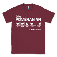 Burgundy dog pomeranian cute dog puppy pet black paw Classic Tee - linhVisuals